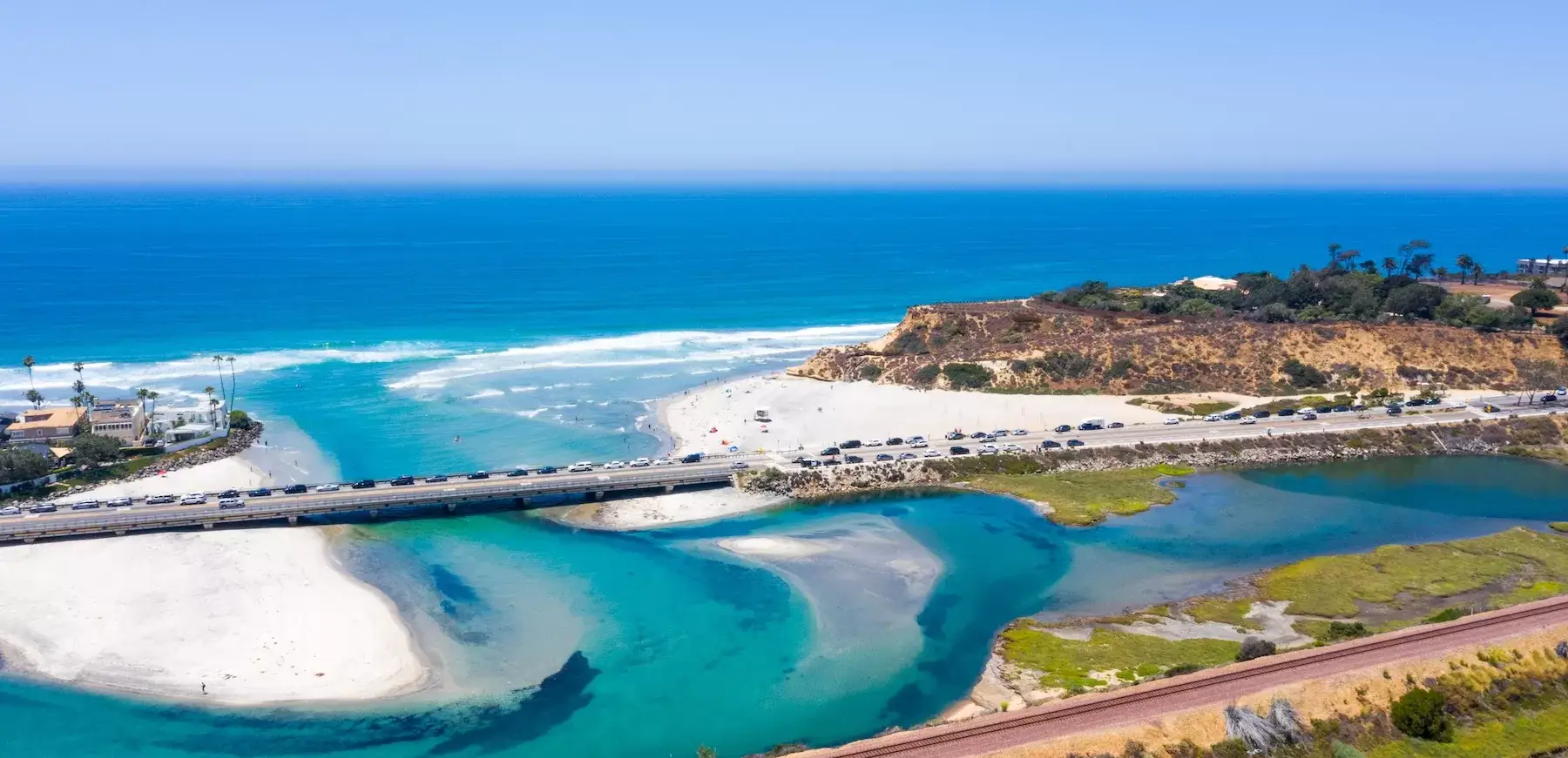 Del Mar Dog Beach from above looking west, Kelli Miller, realtor