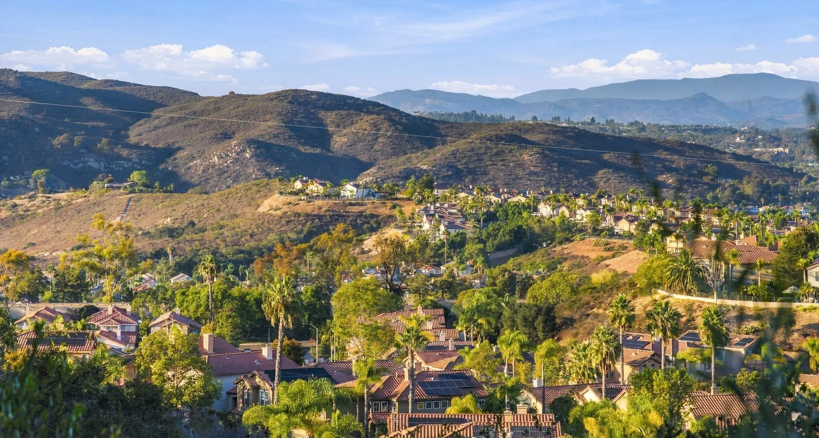 View across the Scripps Ranch canyon toward the mountains at 12086 Little Silver Ct, Scripps Ranch, San Diego