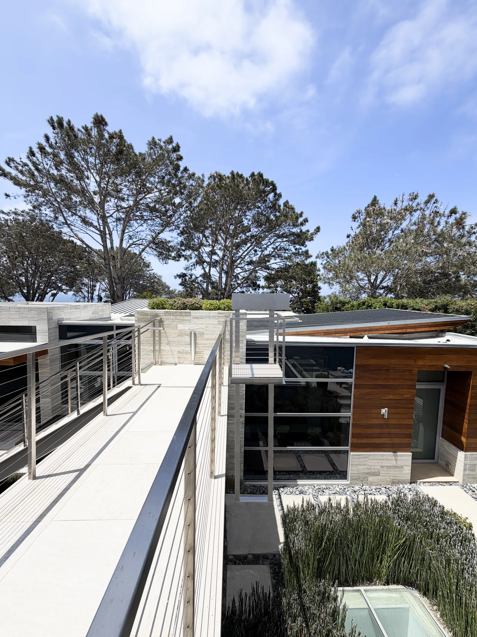 Conceptual rendering of a proposed lift platform beside the bridge at 116 Nob Ave Del Mar listed by Kelli Miller, Encinitas Realtor | Compass